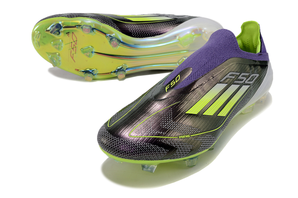 Adidas F50 Elite Laceless FG " Purple & Green"