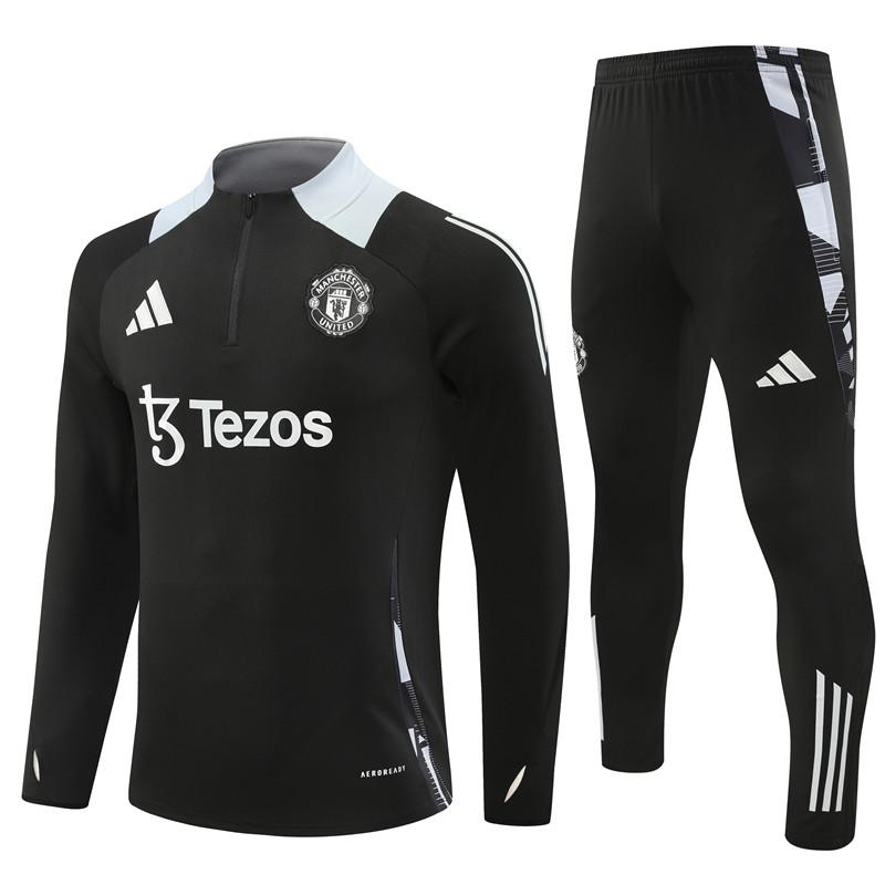 Ensemble de survêtement Manchester United Half-Zipper "Black " 2024/2025