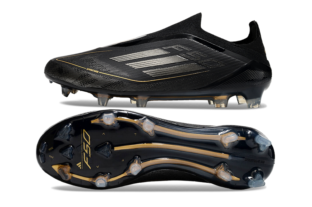 Adidas F50 Elite Laceless FG " Black Gold "