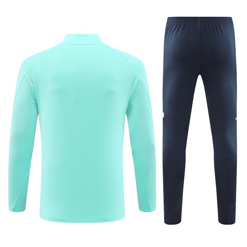 Ensemble de survêtement Real Madrid Half-Zipper "Light Blue" 2024/2025