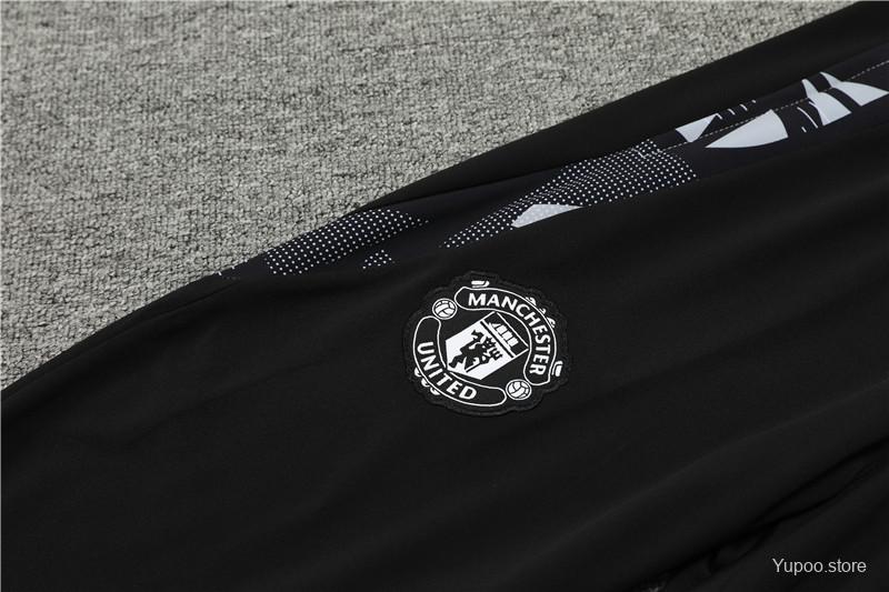 Ensemble de survêtement Manchester United Half-Zipper "Black & Green " 2024/2025