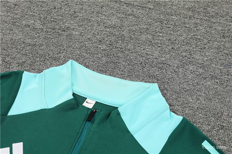 Ensemble de survêtement Manchester United Half-Zipper "Black & Green " 2024/2025