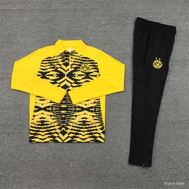 Ensemble de survêtement Dortmund Half-Zipper "Yellow" 2024/2025