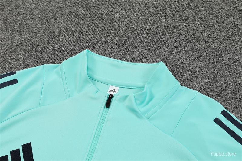 Ensemble de survêtement Real Madrid Half-Zipper "Light Blue" 2024/2025