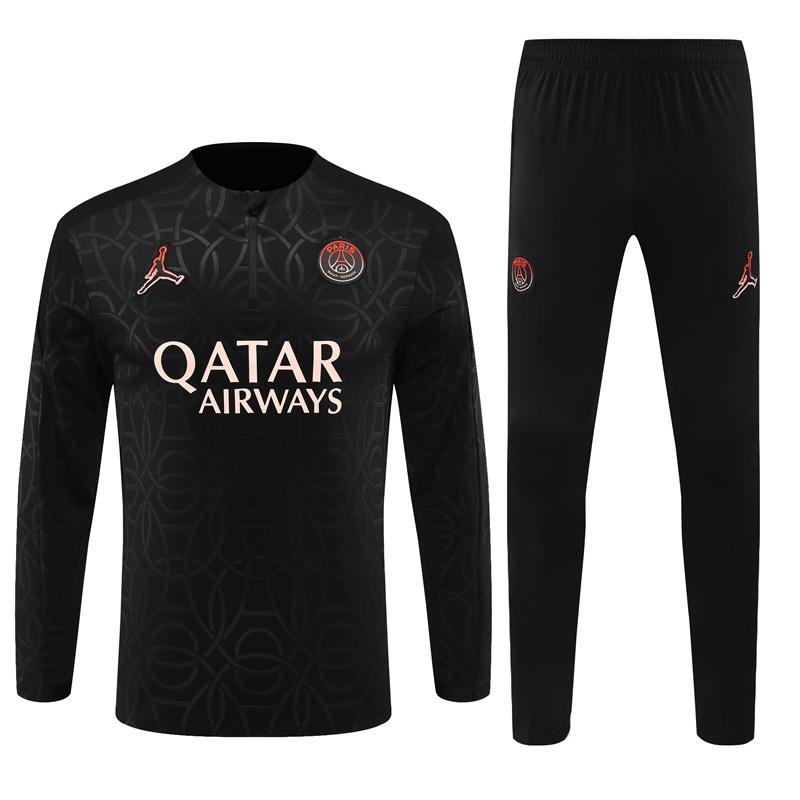 Ensemble de survêtement PSG Jordan Half-Zipper "Black" 2024/2025