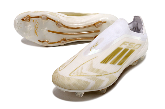 Adidas F50 Elite Laceless FG "White Gold"