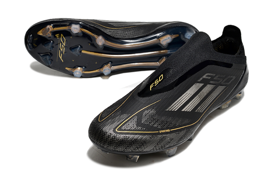 Adidas F50 Elite Laceless FG " Black Gold "