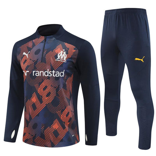 Ensemble de survêtement OM Half-Zipper "Blue & Orange " 2024/2025